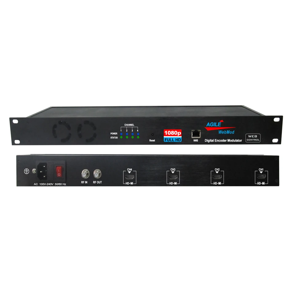 W e b Управление 4 Каналы HD MI для DVB C/инкодер модулятор V224WTC|Теле- и радиовещательное