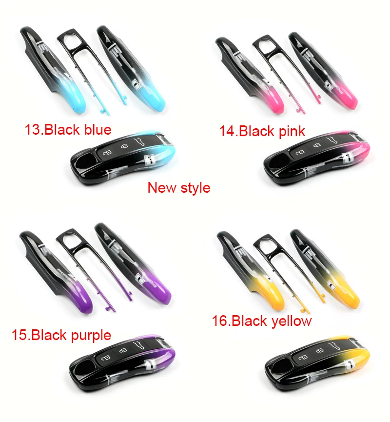 

Key Case Cover For Porsche Cayenne Panamera 971 911 9YA Macan Boxster Carman Remote Alarm Key Case Cap Shell NO.1 Racing Style