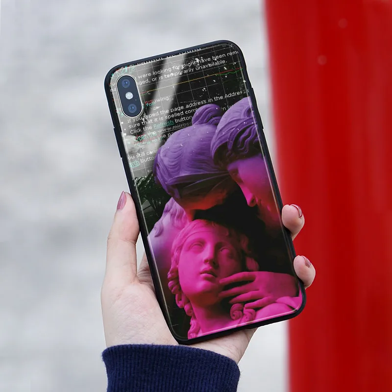 Эстетика vaporwave статуя абстрактный мягкий силиконовый стеклянный чехол для телефона чехол для Apple iPhone 6 6s 7 8 Plus X XR XS 11 Pro max