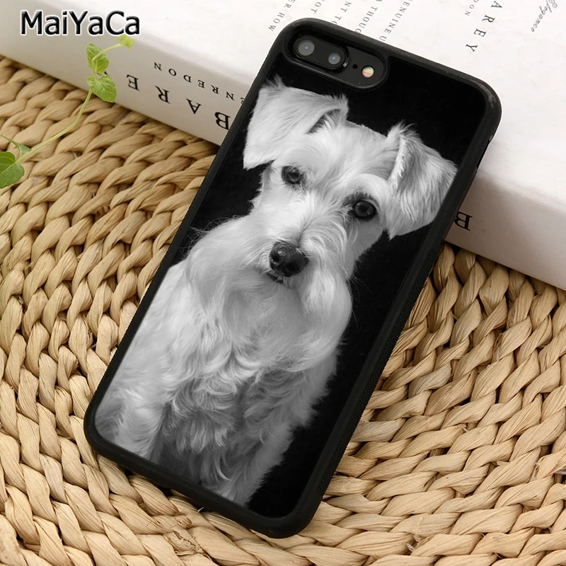 MaiYaCa милый миниатюрный щенок шнауцера чехол для телефона iPhone X XR XS 11 12 13 Pro MAX 5 6 7 8 Plus