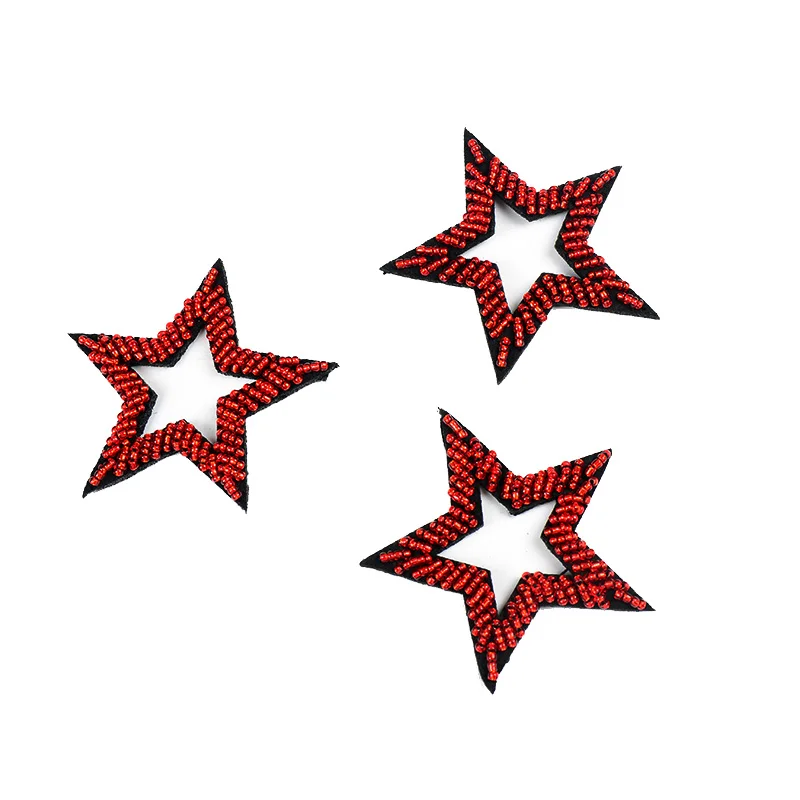 1 шт. маленькая красная звезда Стразы бусины нашивки для шитья одежды DIY модные