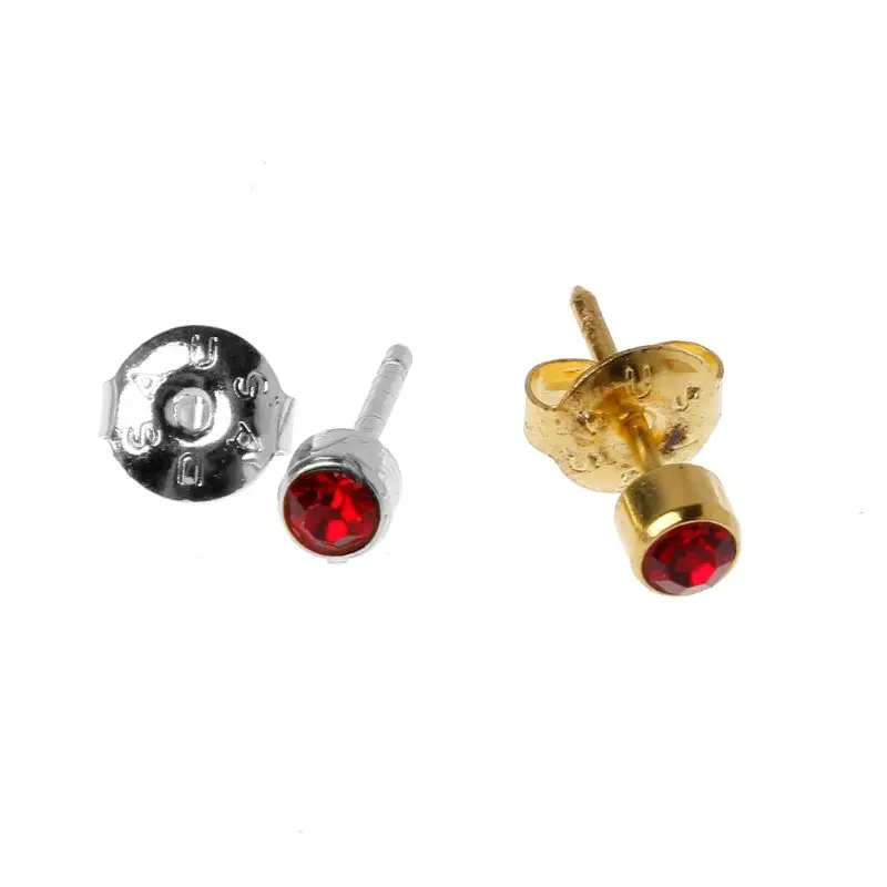 

12 Pairs Mini CZ Crystals Ear Studs Piercing Earrings Set Hypoallergenic Jewelry Earrings