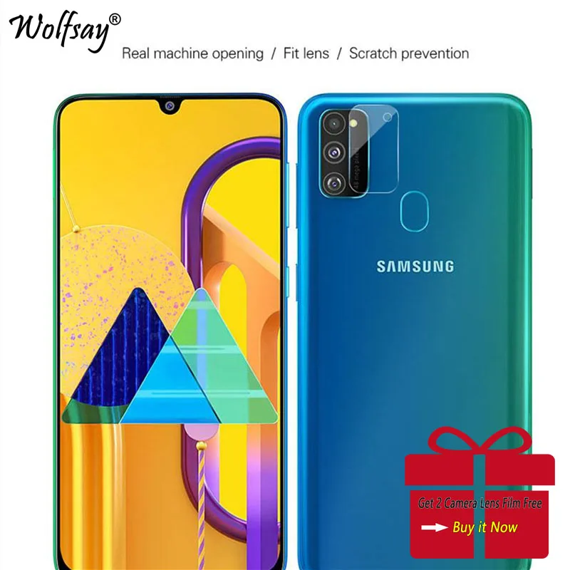 Cubierta completa de vidrio templado para Samsung Galaxy M30S, Protector de pantalla, pegamento completo, vidrio Protector para Samsung Galaxy M30S, vidrio 2PS-1