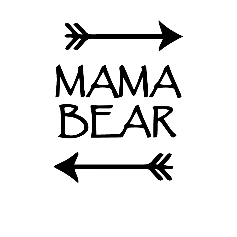 

SZWL Creative Mama Bear Car Sticker Vinyl Waterproof Sunscreen Decal Auto Accessories for RV Car Head Engine Cover,12cm*15cm