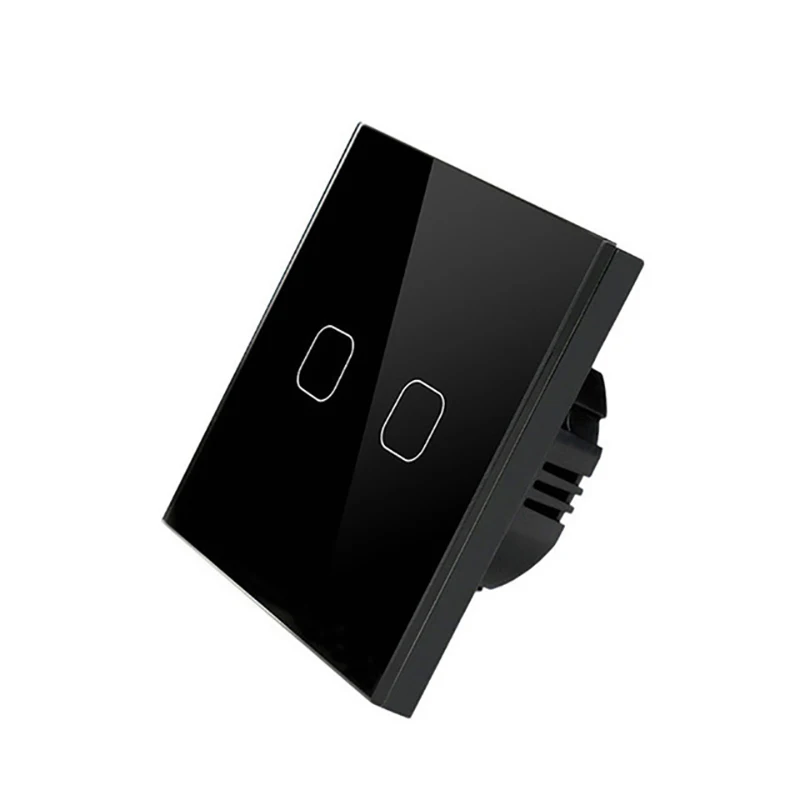 Сенсорный выключатель европейского стандарта 2 клавиши 1 канал настсветильник