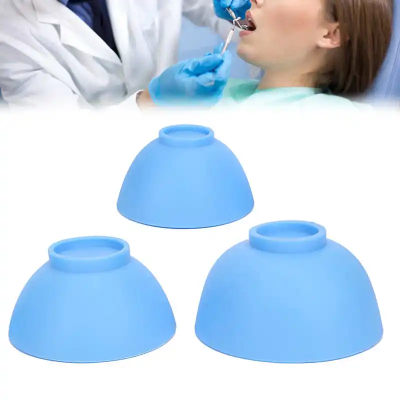 

3Pcs Flexible Rubber Mixing Bowl S/M/L High Elasticity Nonstick Impression Alginate Oral Tools Dental Instrument Teeth Accessory
