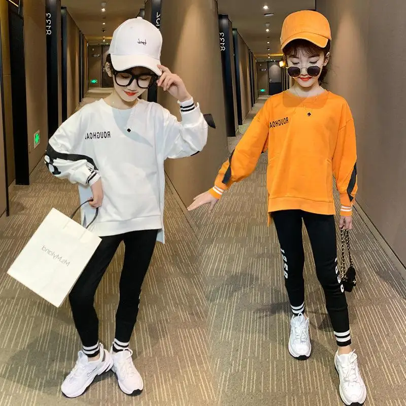 

Ropa Para Niños De 8 A 12 Años Kids Girls White Fashion Sports Two Piece Set Boutique Teen Girl Clothes платье 2020 новинка хит