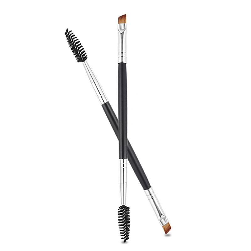 

2Pcs Double Ended Eyebrow Eyelash Mascara Eyeliner Brush Comb Slanted Female Makeup Brushes Beauty Women Cosmetics Accessories