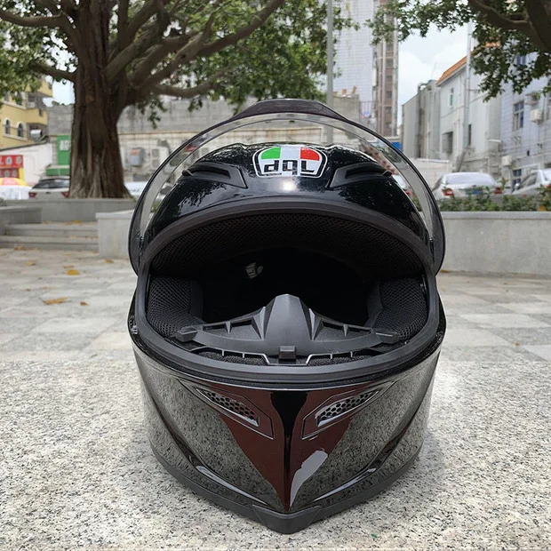 Мотоциклетный шлем на все лицо DGL черный для занятий спортом открытом воздухе