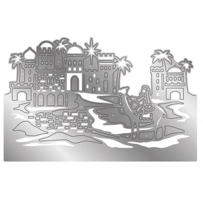 Металлические штампы город бетлеем форма карточка скрапбукинг бумажный нож