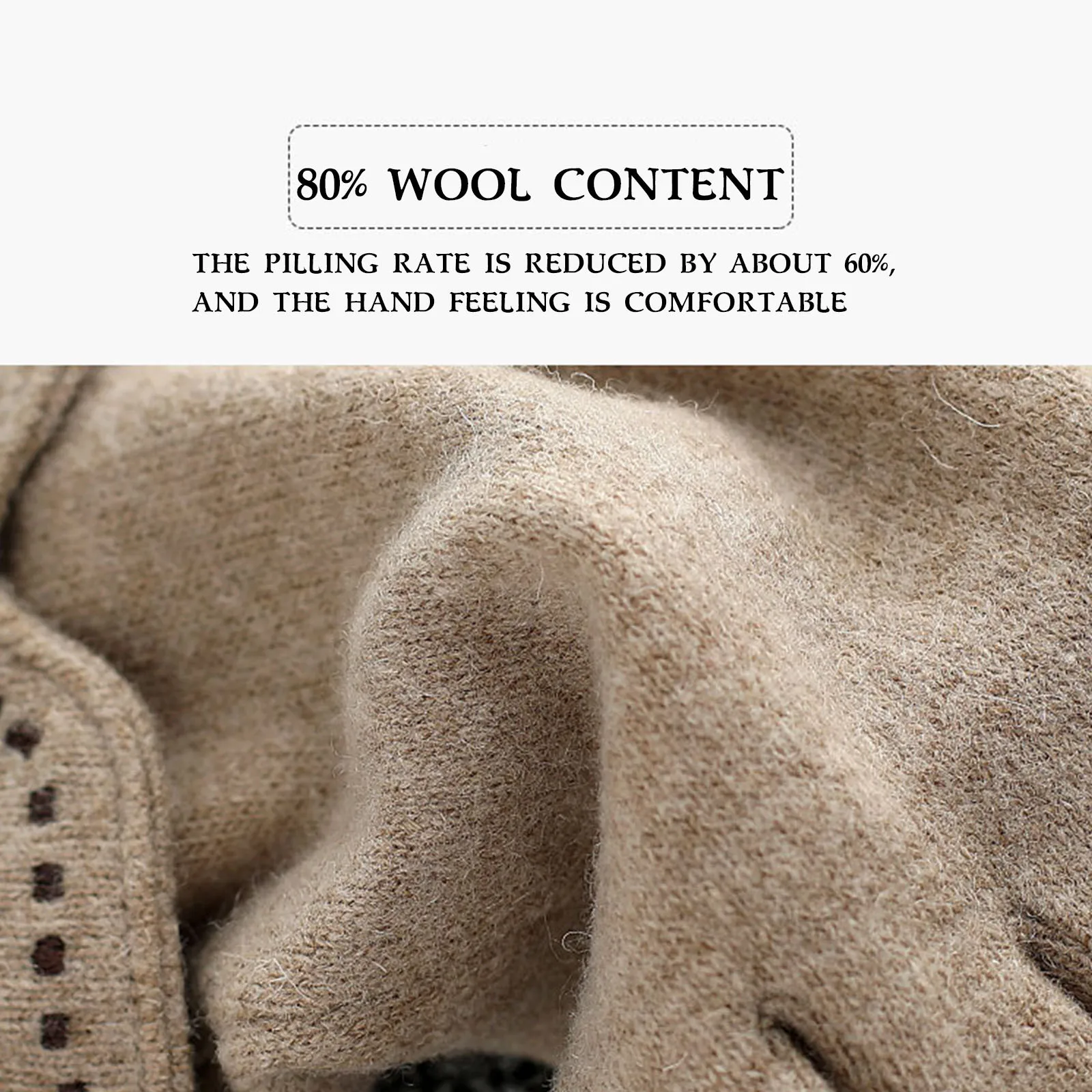 

Gloves women's autumn and winter wool bowknot and velvet warmth can touch screen full finger outdoor cycling gloves