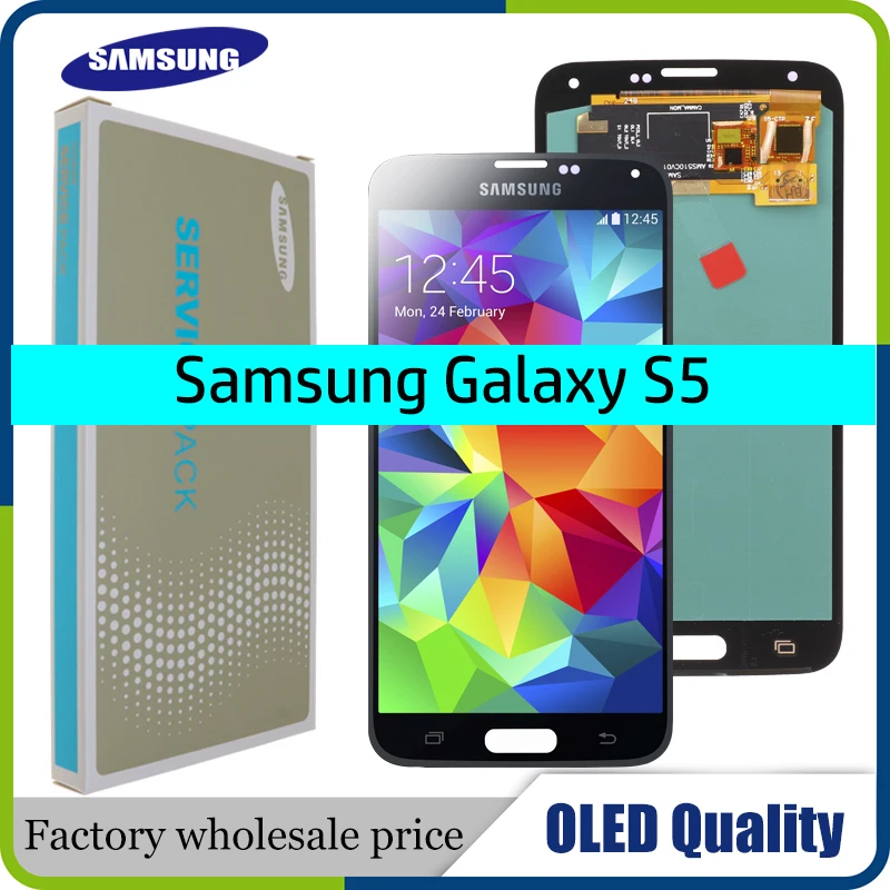 OLED 5 1 &quotжк дисплей для Samsung Galaxy S5 SM G900 i9600 G900R G900F G900H сменный жк с дигитайзером в