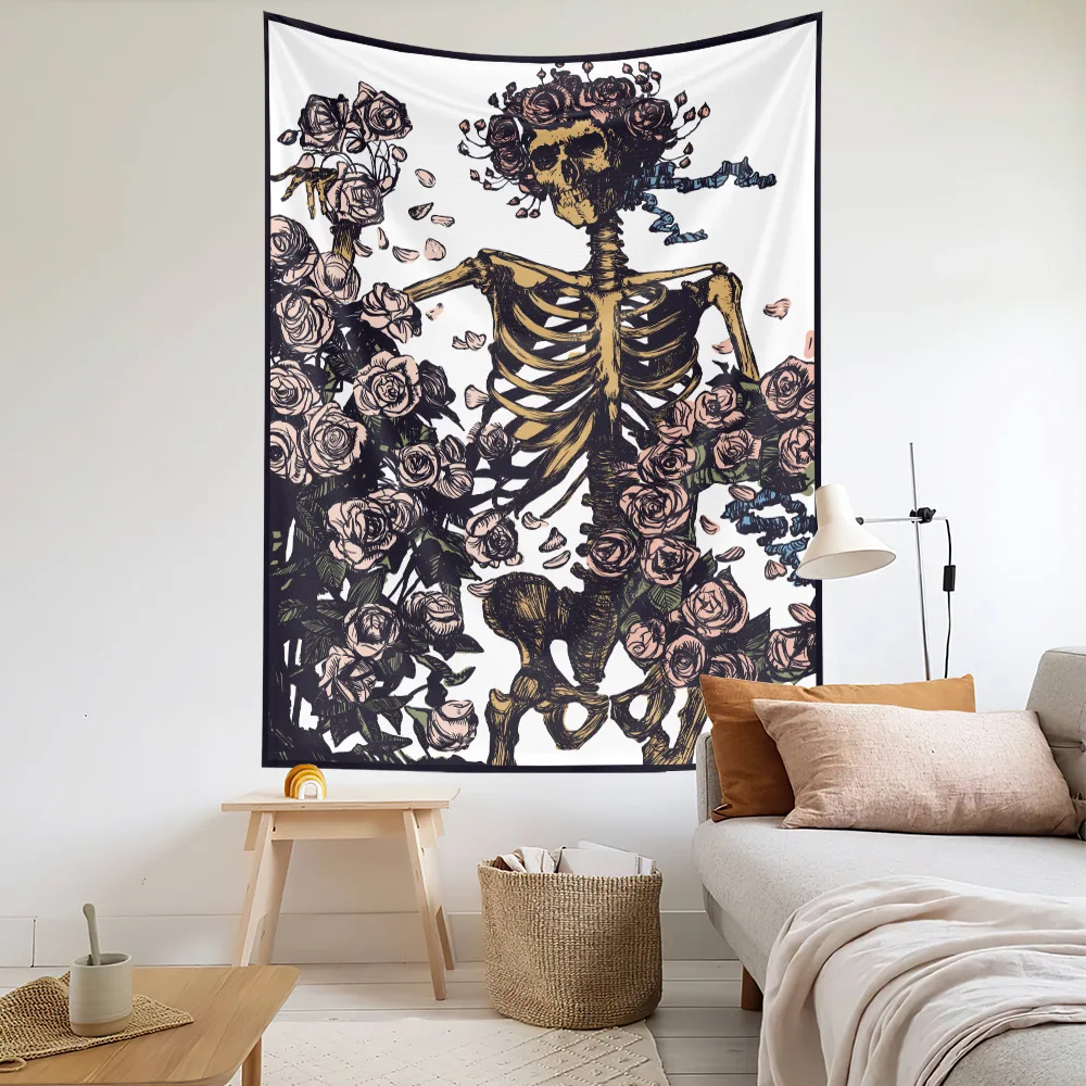 Пеп Астрология хиппи ведьмастерство Tapiz МАНДАЛА ГОБЕЛЕН череп медитация Триппи