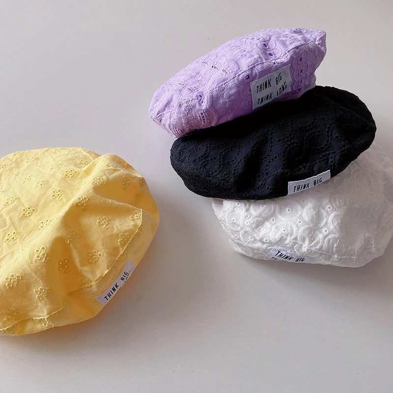 

Fashion New Spring and Summer New Lace Children's Beret Boys and Girls Baby Painter Hat Parent-child Hat