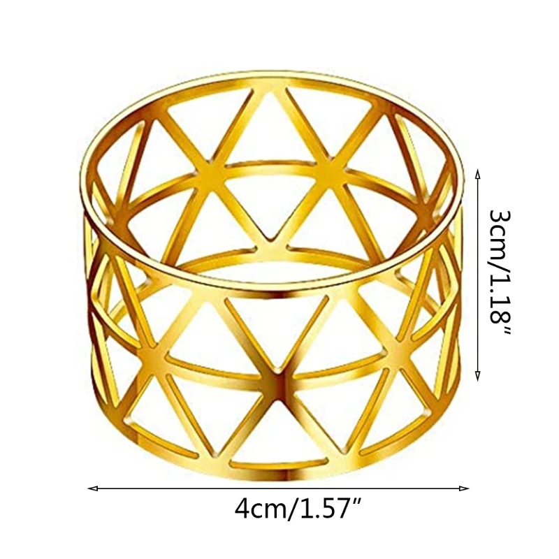 

12pcs. Alloy Hollow Out Napkin Rings West Dinner Napkin Holder Napkin Ring Party Decoration Table Decoration Accessories