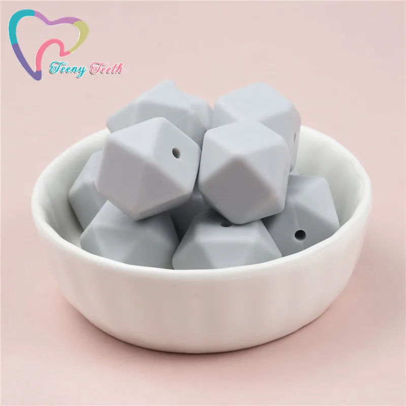 10 шт. Glacier Glay 14 17 шестигранные бусины пищевого качества Детские Прорезыватели BPA