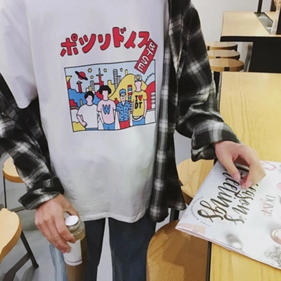 

Fit T-Shirt Men Summer Street Wear Boys Prints Funny T Shirt Basic Men Short Sleeve Camiseta Harajuku Casual O-Neck T Shirt Men