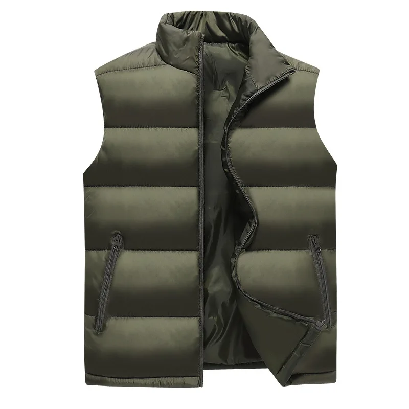 

Men Vest Winter Fashion Casual Slim Coats Cotton-Padded Men's Vest Men Waistcoat Outdoors Travel Vests Sleeveless Man Coats 6XL