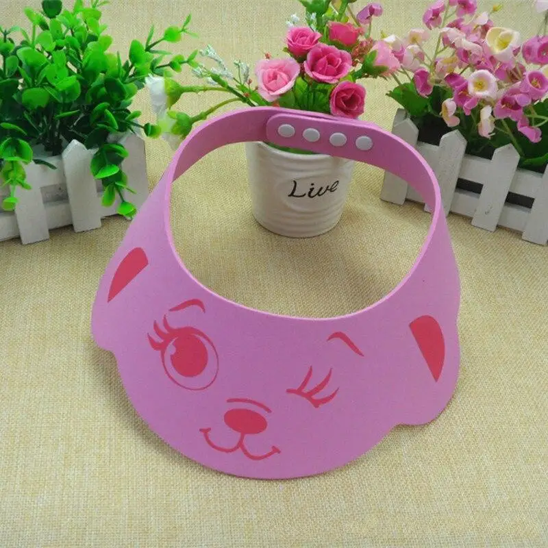 Gorro de ducha ajustable para beb&eacute;, protector de ojos, pelo-3