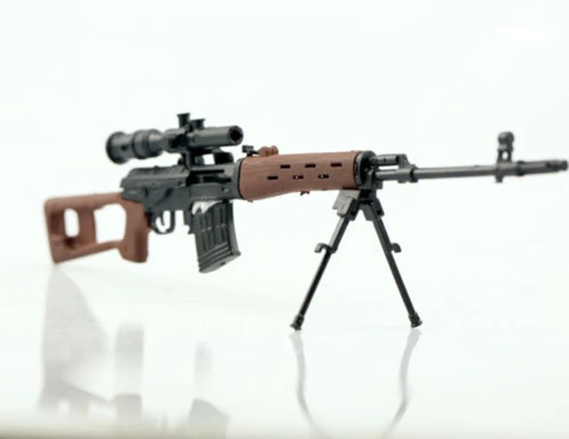 Масштаб 1/6 игрушечное оружие SVD 1:6 снайперская винтовка 4D модель пластикового