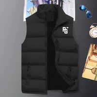 mens pearly gates pg design golf printed jacket sleeveless vest thermal soft casual coats male cotton men vest man waistcoat