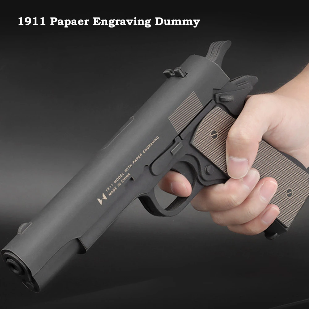 

Tactifans Paper Engraving Model Number 1911 Pistol Hand DIY Puzzle Gun Dummy Airsoft Tactical Crossplay Hunting Accessories