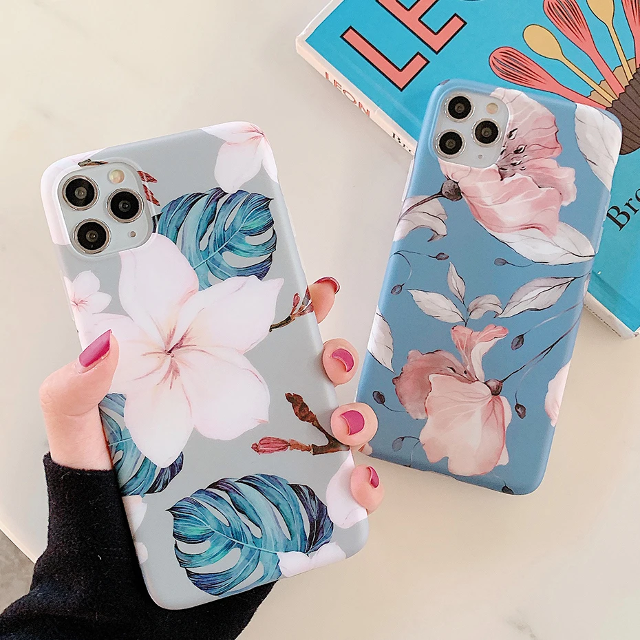 SUYACS чехол для телефона с банановым листом и цветами iPhone 11 Pro Max XS XR X 6 6S 7 8 Plus матовый