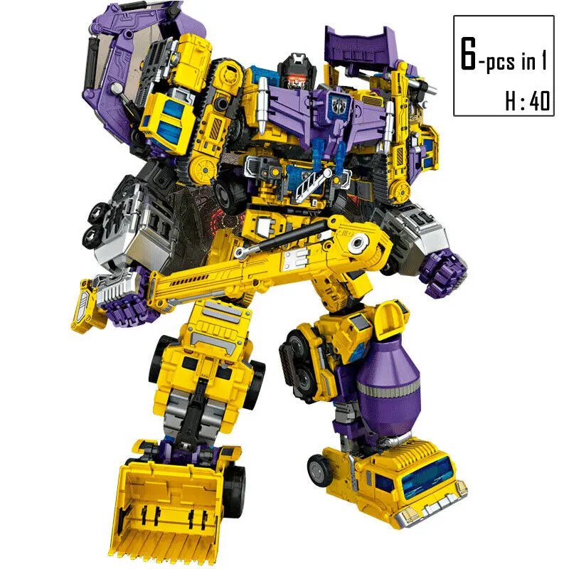 NBK 3349 игрушка-трансформер девастатор 6 в 1 комбайнер робот экшн-фигурки модель ABS 42