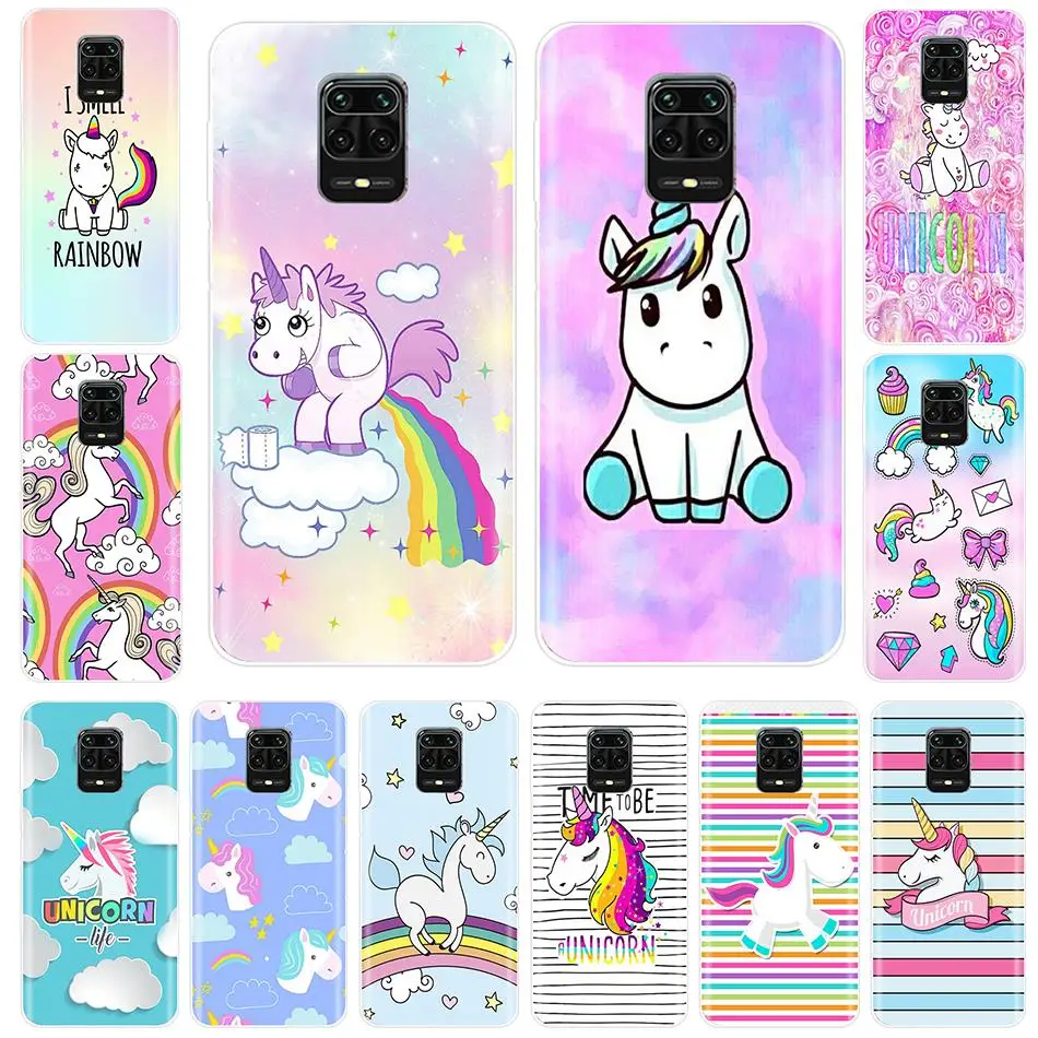 

Phone Case For Xiaomi Redmi Note 4 5 6 7 8 9 10 11 Pro Max Soft Cute Rainbow Unicorn Cover For Redmi Note 5A 7s 8T 9s 10s 11s