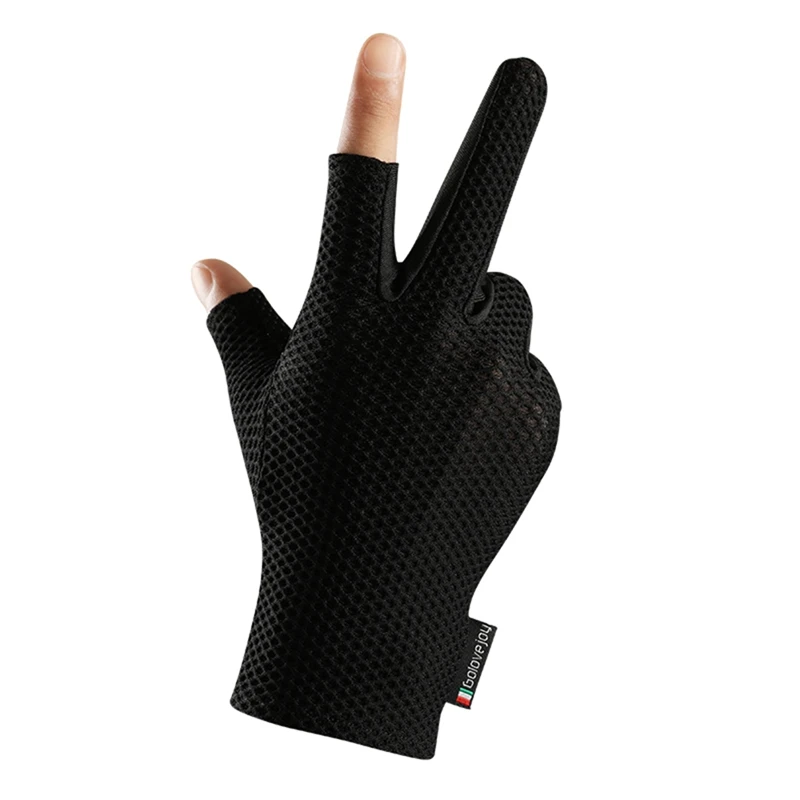 Рыболовные Перчатки с 2 вырезами противоскользящие солнцезащитные эластичные