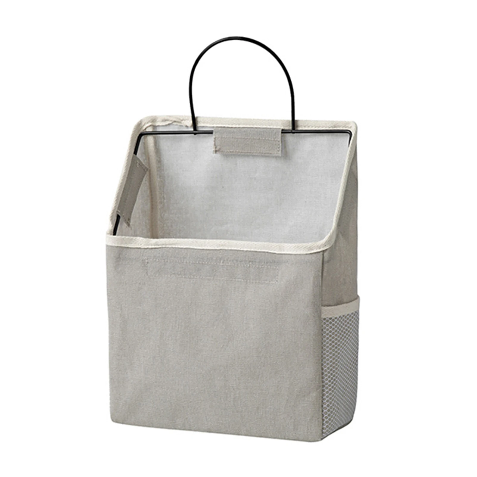 

Wall Hanging Storage Bag with Side Pocket Dormitory Over The Door Canvas Bedside Organizer Pockets with Frame sale