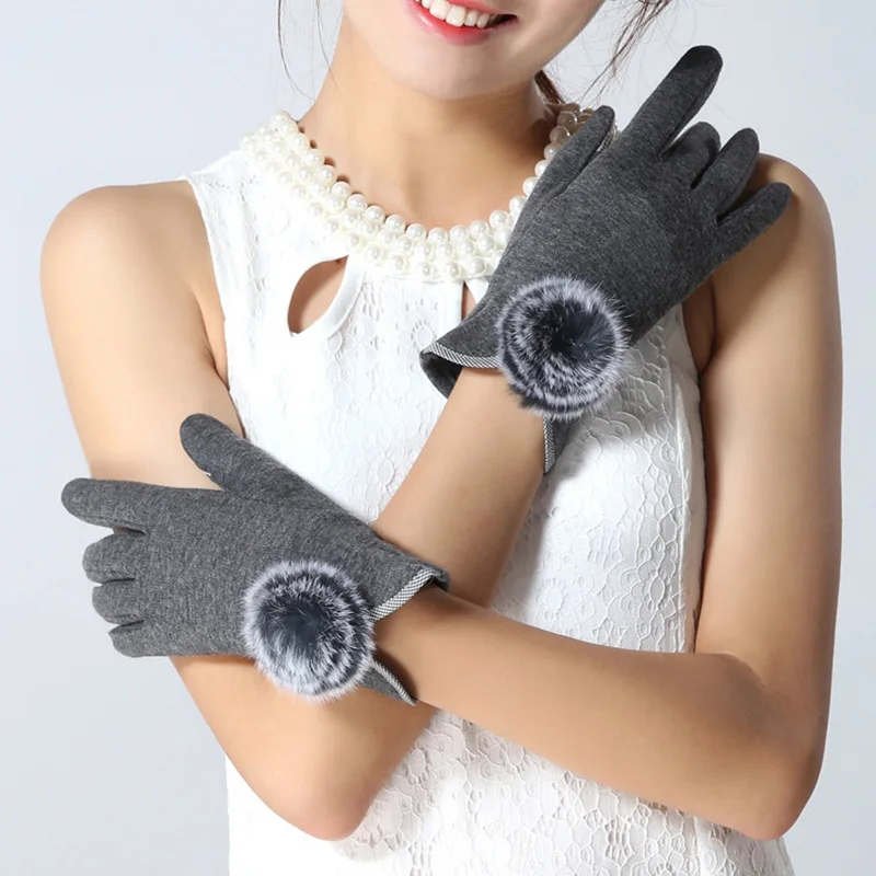 Зимние перчатки женские митенки для женщин шерстяные вязаные кашемировые на