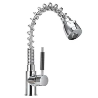 modern 360 degree rotating pull down faucet kitchen sink faucet water tap with spring spout