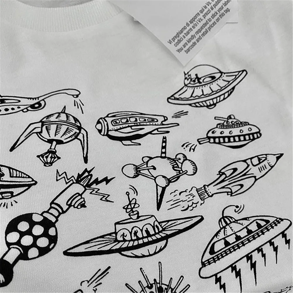 

Summer Clothes for Teens Spaceship GraphicT-shirt Boys Girls Short Sleeve Toddler Boutique Kids Designer Tops Wholesale Clothing