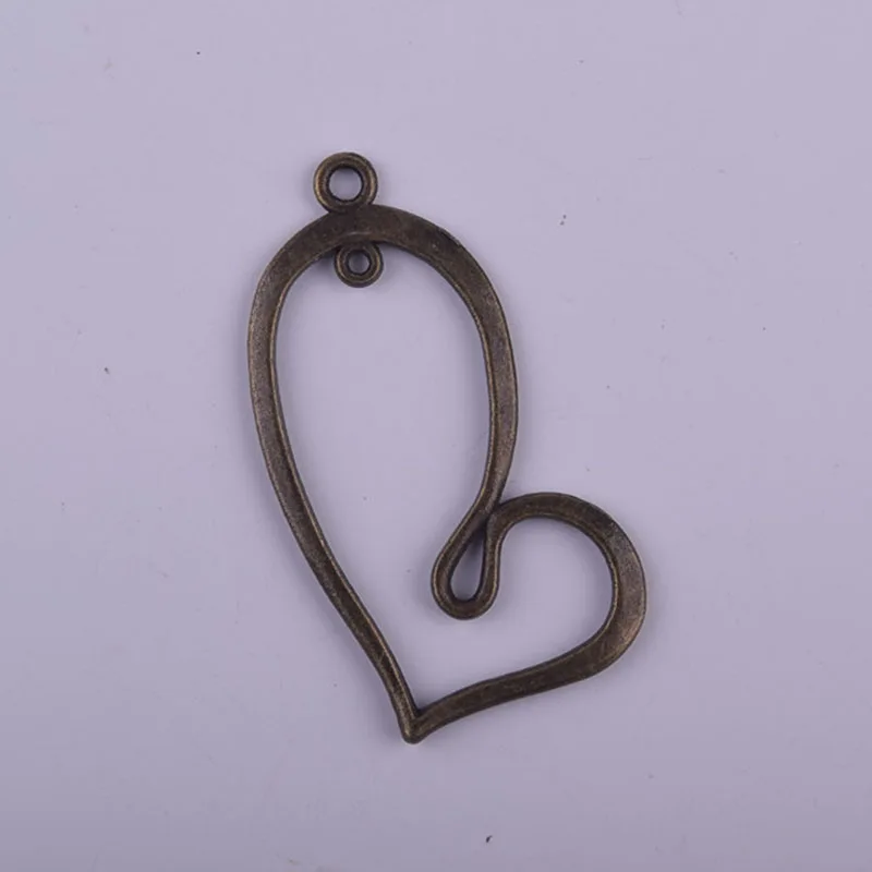 Оптовая продажа кулон в виде сердца Ретро стиль бронзовая кожа цепочка ожерелье