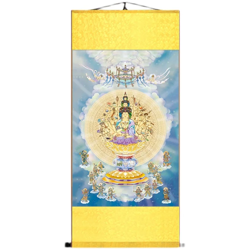 Фотографии в тибетском стиле с тысяча рук настенные картины Тантрический Tangka