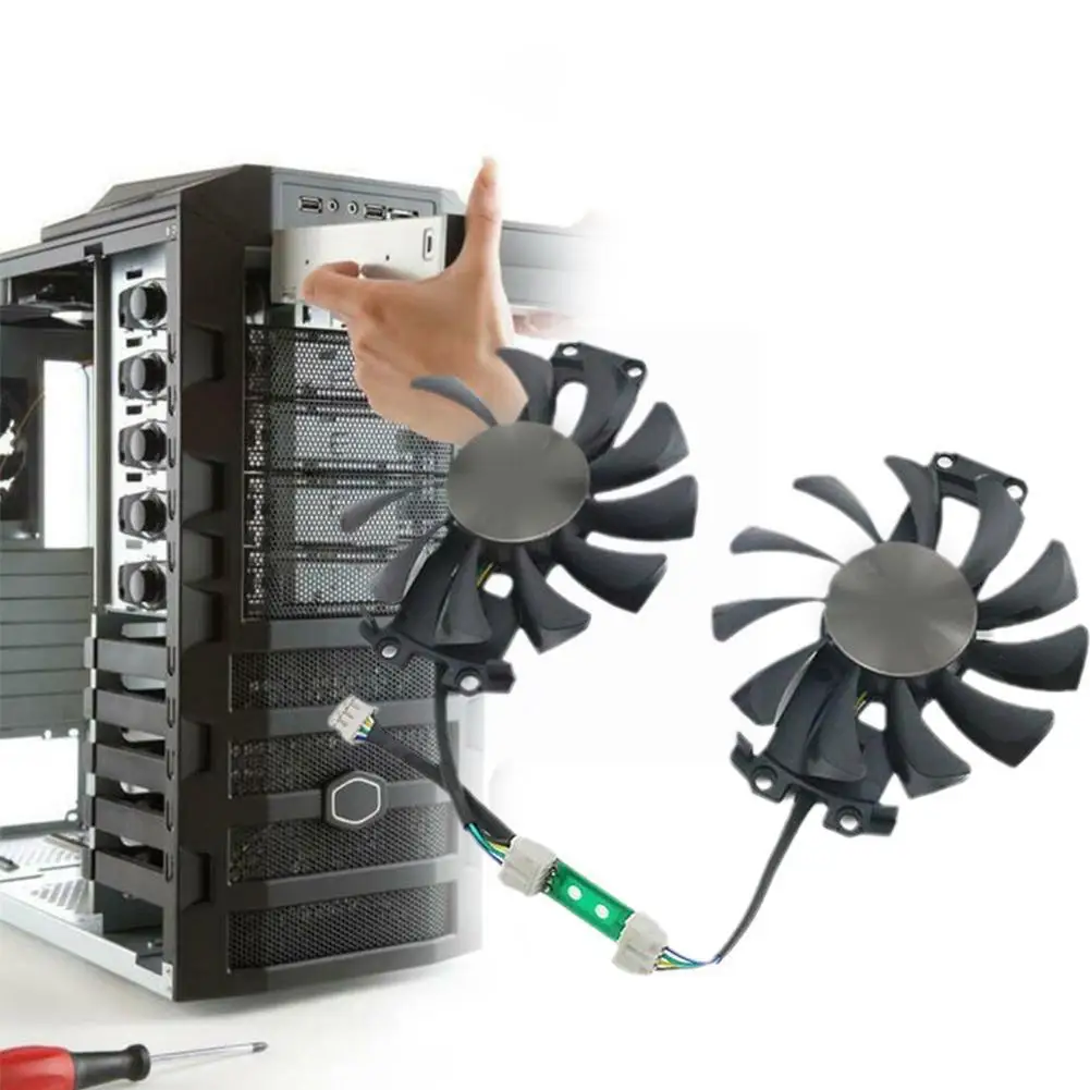 

New DC 12V Cooler Fan Replace for ZOTAC Zotac GTX950 GTX960 GTX1060 Graphics Card Cooling Fan GA81S2U 75mm V3S7