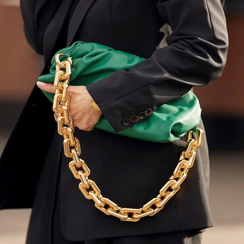 

Bags For Women 2021 Cloud bag Soft Leather Hobos Bag Shoulder Purse Women Luxury Handbag And Purse Thick Chain Clutches