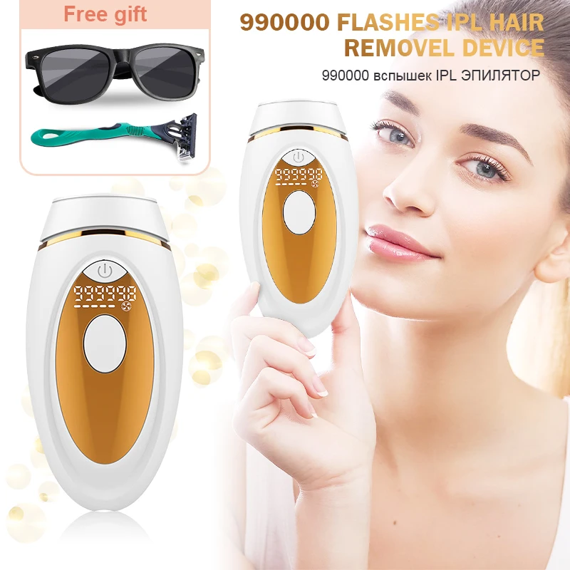 

999000 Flashes Painless IPL Epilator LCD Laser Hair Removal Permanent Photoepilation Hair Trimmer Electric Depiladora