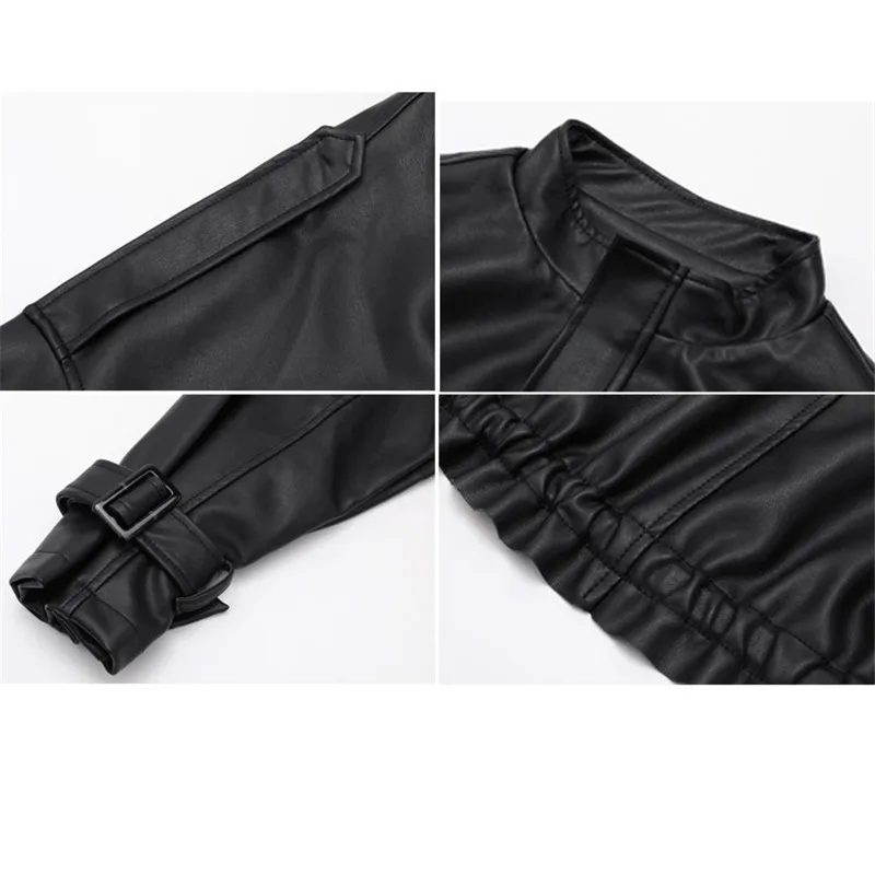 

2020 Spring Autumn Leather Jacket Women Casual Korean loose Coats Girls Black Short PU Leather Jackets motorcycle Clothing m235