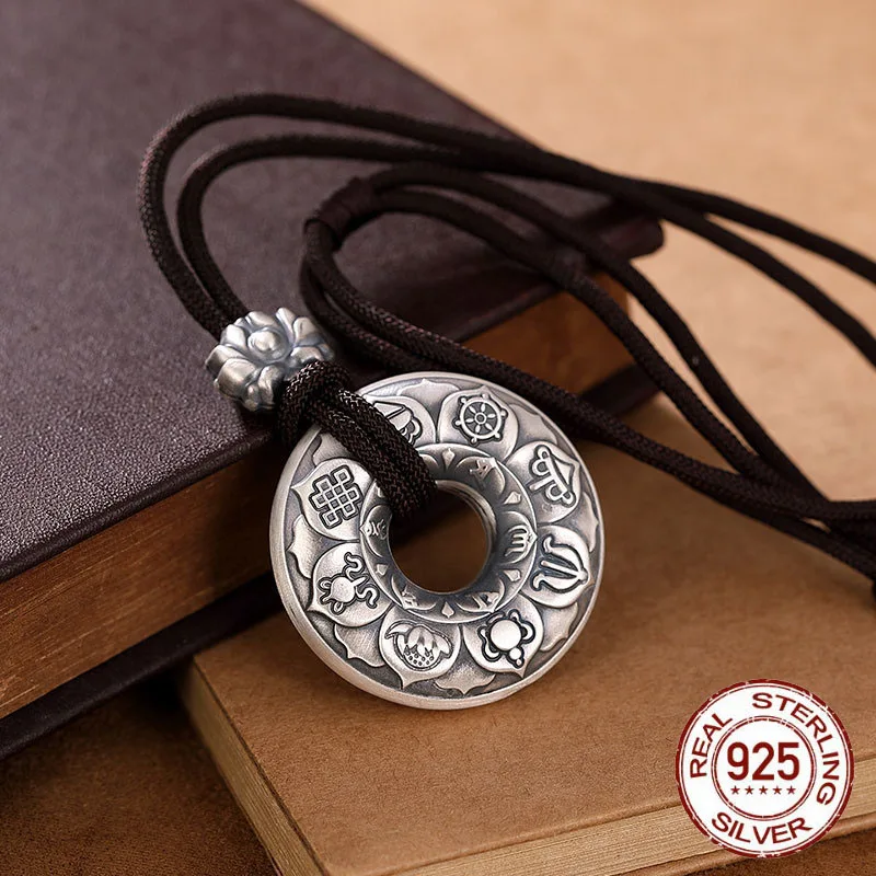 Ожерелье с подвеской из серебра 999 пробы цепочкой|Подвески| |