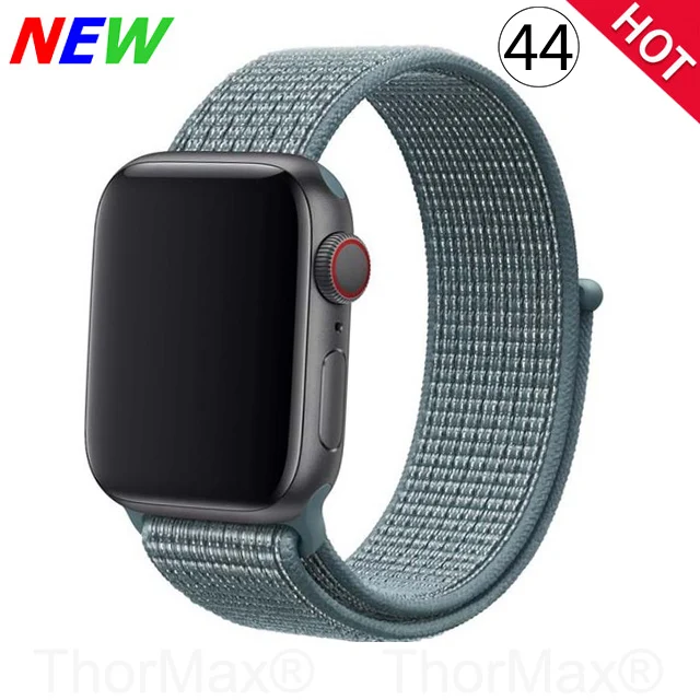 Ремешок для часов Apple Watch 4 серии 5 4 3 мягкий легкий дышащий нейлоновый спортивный ремешок 38 мм 42 мм 40 мм 44 мм Ремешки для наручных часов - Цвет ремешка: 44-Blue Feather