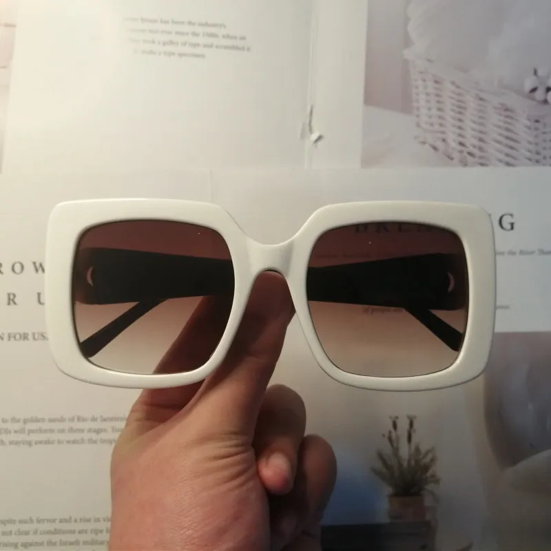 

Luxury Square Retro Designer Sunglasses For Women 2021 New Vintage Trend Fashion Oversized Leopard Print Glasses Black Shades