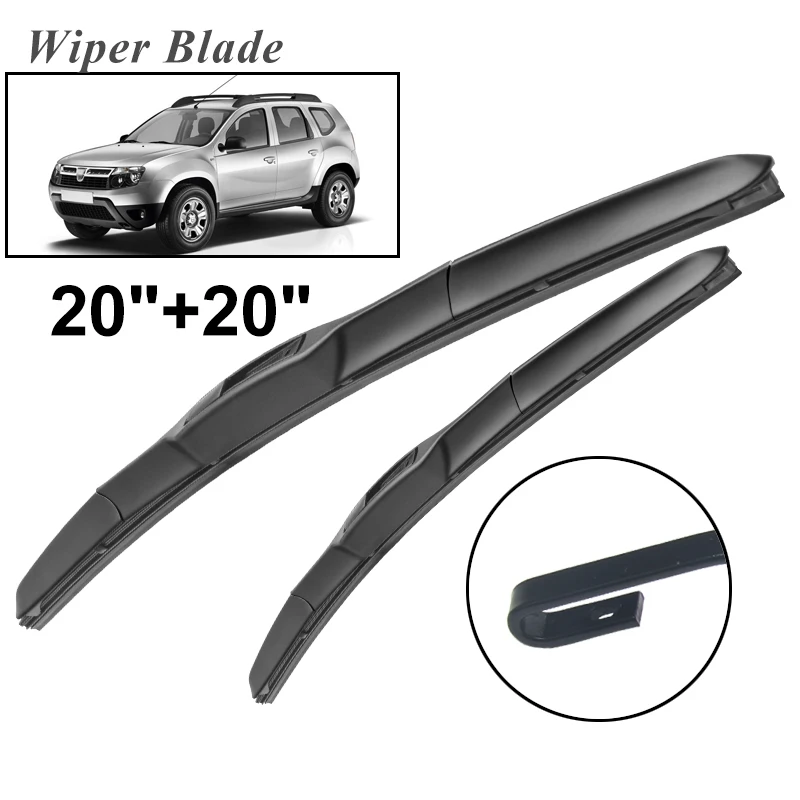 

Щетки стеклоочистителя okoстеклоочистителя RHD и LHD для Dacia Duster 2009-2012, лобовое стекло, переднее стекло, 20 + 20 дюймов