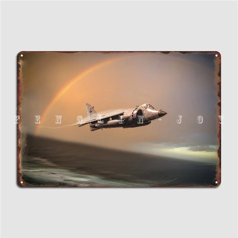 

Sea Harrier Out Of The Storm, металлический плакат с табличкой, кинотеатр, кухня, классический паб, гараж, Настенный проектор