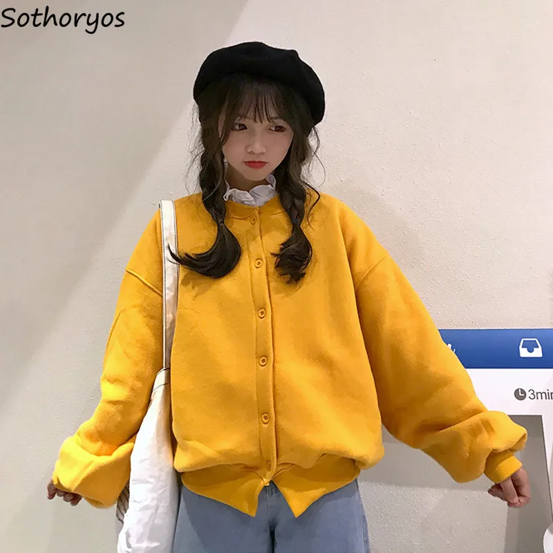 Женские однотонные однобортные толстовки на молнии с круглым вырезом и рукавами