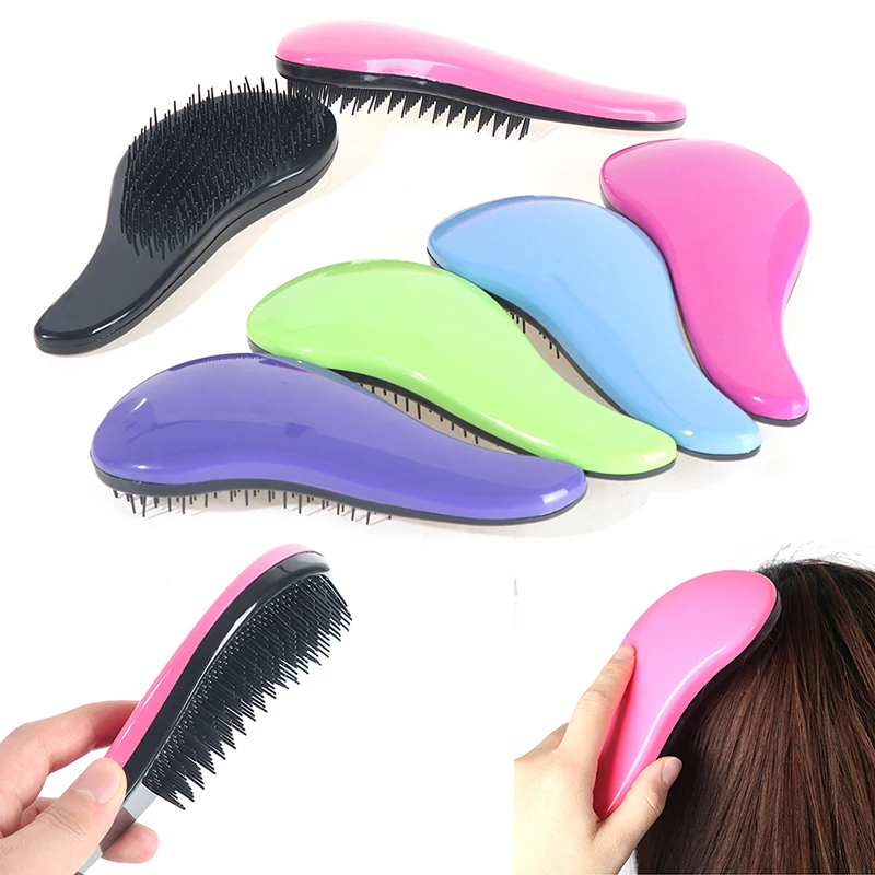 

1Pc Women Detangling Hair Brush Comb Anti-static Brush Tangle Wet Dry Bristles Curly Brush Tools