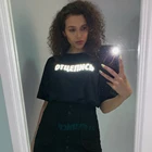 Женская отражающая Футболка Merch Klava Koka Zaya, футболки с принтом, женские модные отражающие футболки Fan's