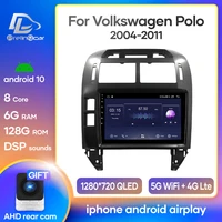 prelingcar android 10 0 for volkswagen polo 2004 2011 car radio multimedia video player gps navigation no dvd 2 din octa core