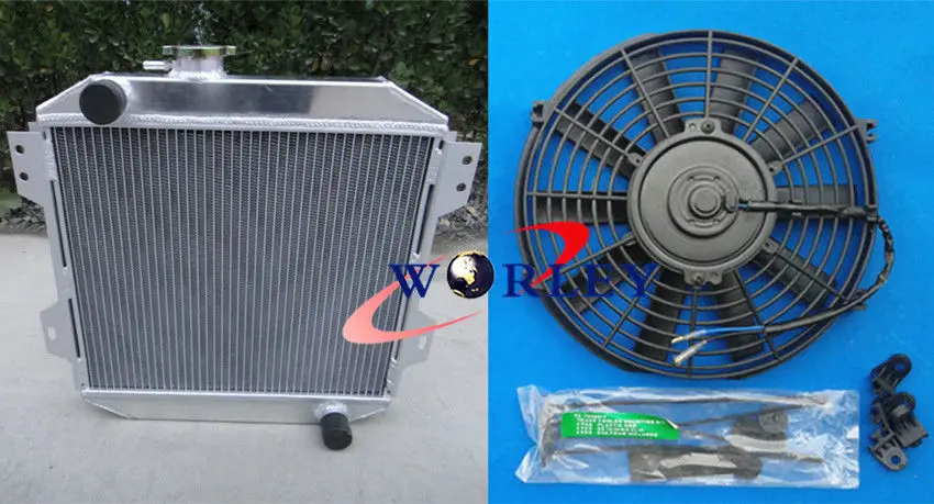 

GPI Aluminum Radiator +Fan For ForD CAPRI/ESCORT KENT 1.3/1.6/ESSEX V4 2.0 Capri 78 1962-1965